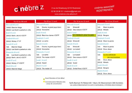 Cinébreiz | Programme d&#039;Avril